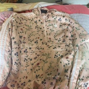 Adidas pink floral windbreaker